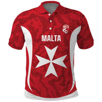 Malta Football Custom Polo Shirt Come One Reds - Wonder Print Shop