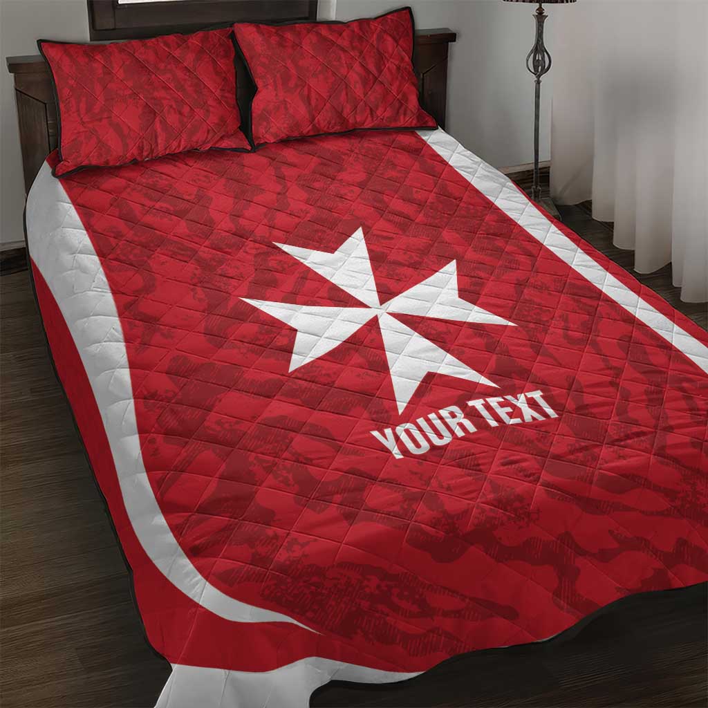 Malta Football Custom Quilt Bed Set Come One Reds - Wonder Print Shop