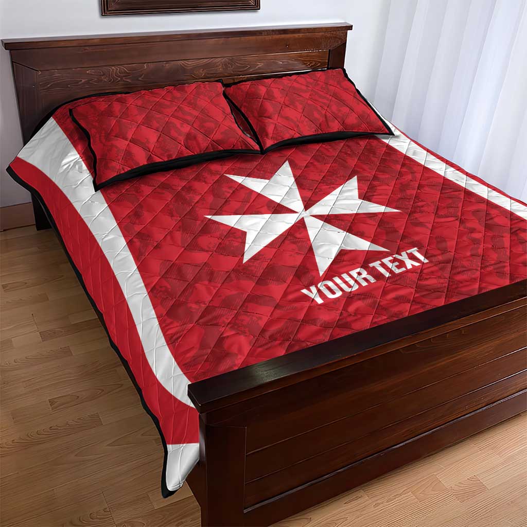 Malta Football Custom Quilt Bed Set Come One Reds - Wonder Print Shop