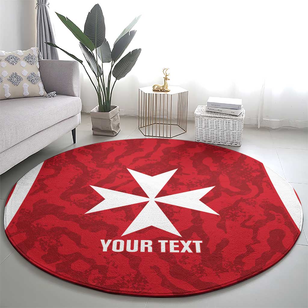 Malta Football Custom Round Carpet Come One Reds - Wonder Print Shop