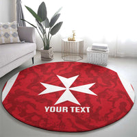Malta Football Custom Round Carpet Come One Reds - Wonder Print Shop