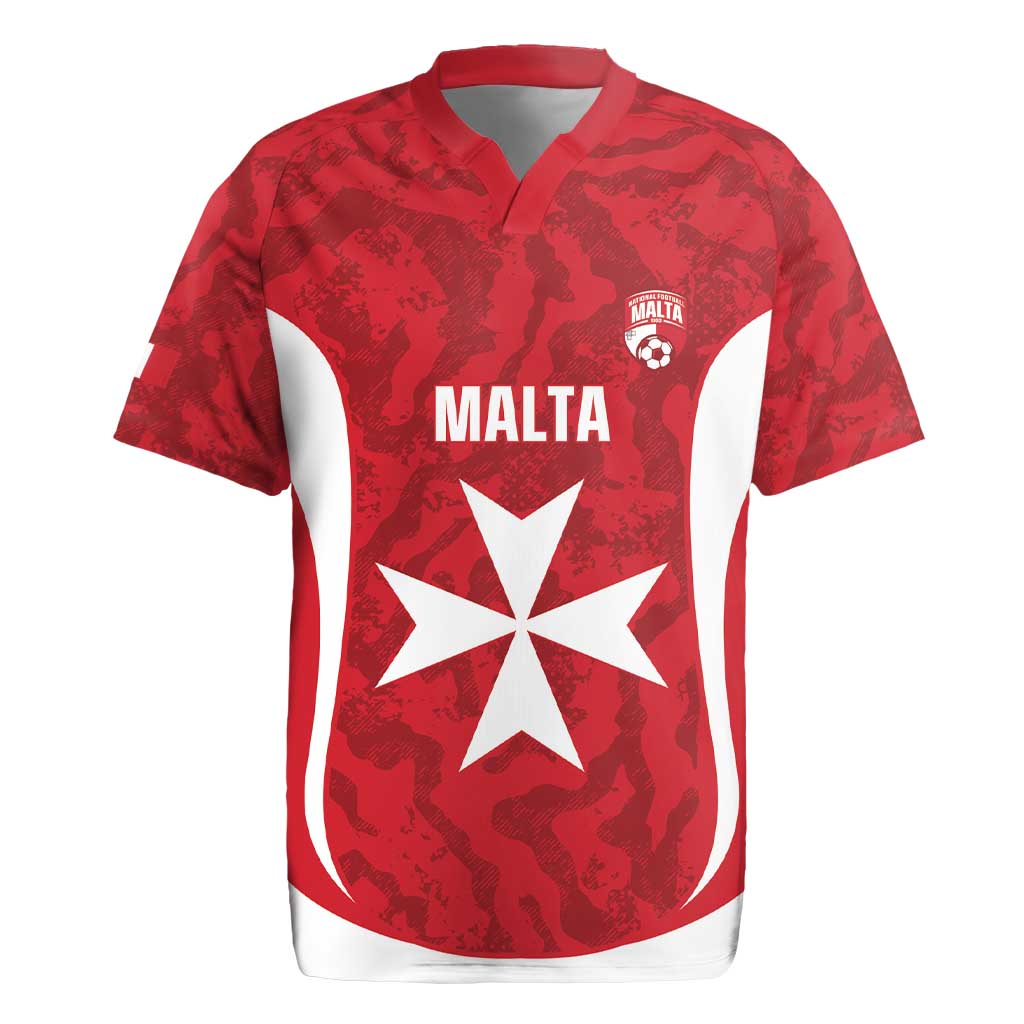 Malta Football Custom Rugby Jersey Come One Reds - Wonder Print Shop