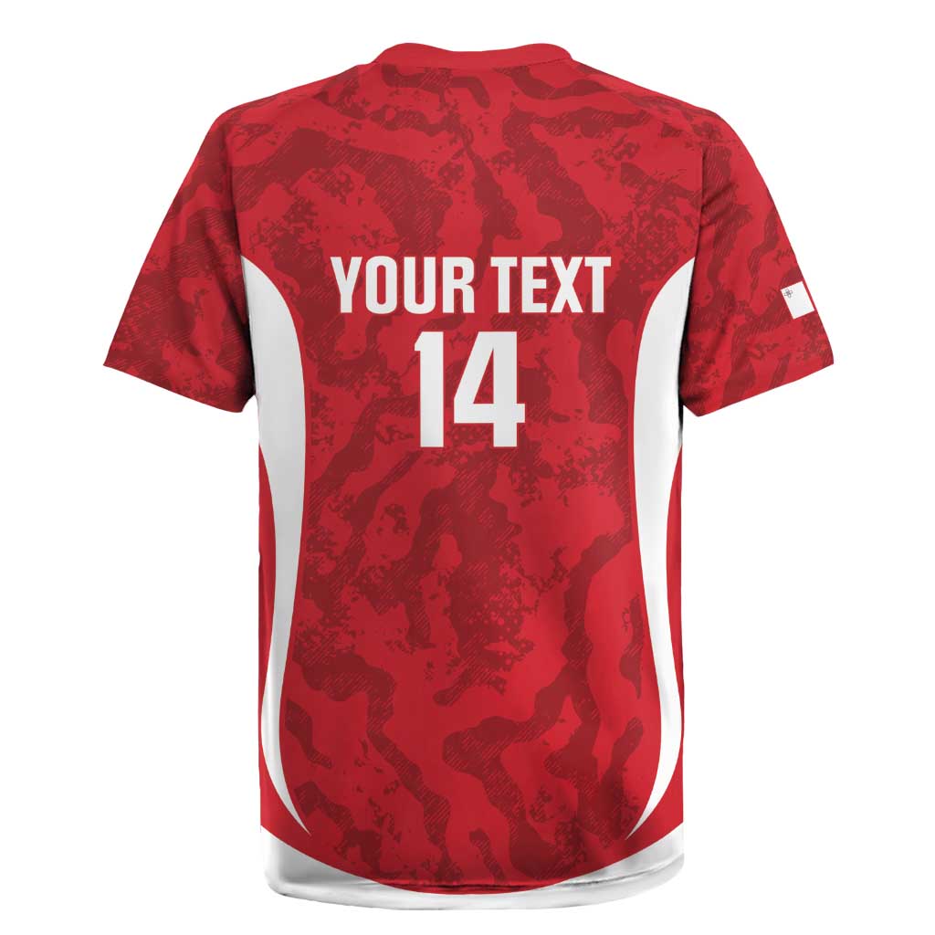 Malta Football Custom Rugby Jersey Come One Reds - Wonder Print Shop