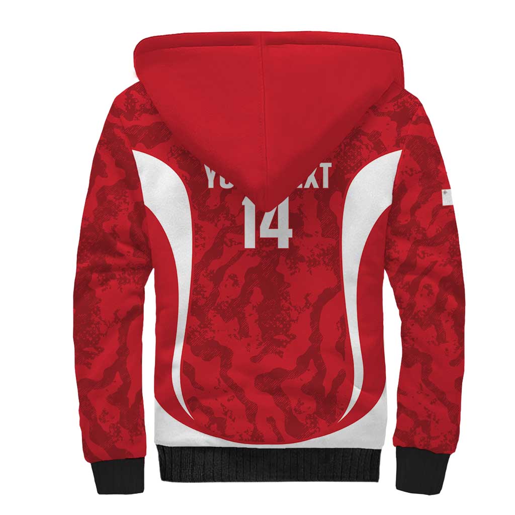 Malta Football Custom Sherpa Hoodie Come One Reds - Wonder Print Shop