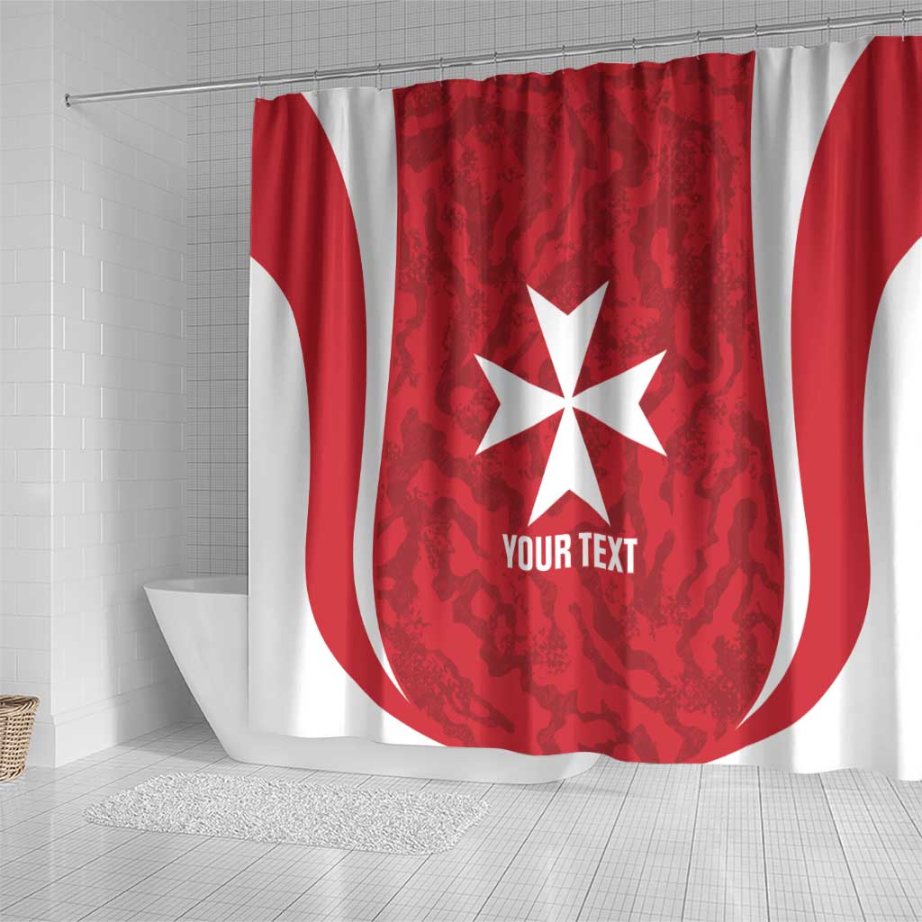 Malta Football Custom Shower Curtain Come One Reds - Wonder Print Shop