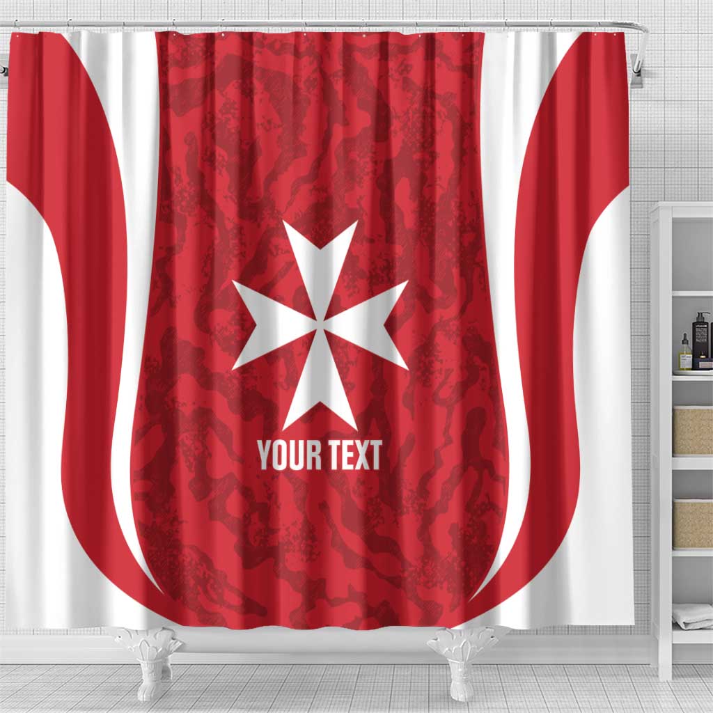 Malta Football Custom Shower Curtain Come One Reds - Wonder Print Shop