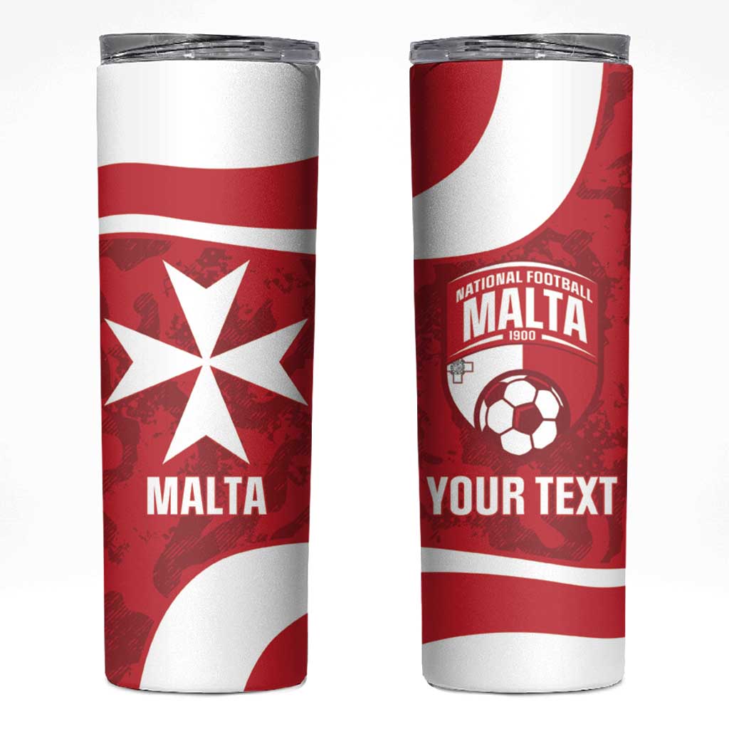 Malta Football Custom Skinny Tumbler Come One Reds - Wonder Print Shop