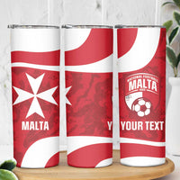 Malta Football Custom Skinny Tumbler Come One Reds - Wonder Print Shop