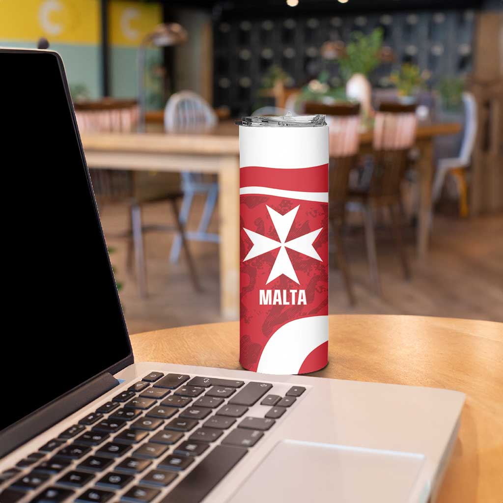 Malta Football Custom Skinny Tumbler Come One Reds - Wonder Print Shop