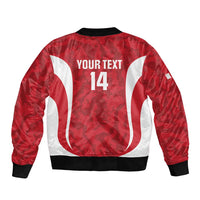 Malta Football Custom Sleeve Zip Bomber Jacket Come One Reds - Wonder Print Shop