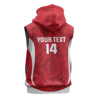 Malta Football Custom Sleeveless Hoodie Come One Reds - Wonder Print Shop