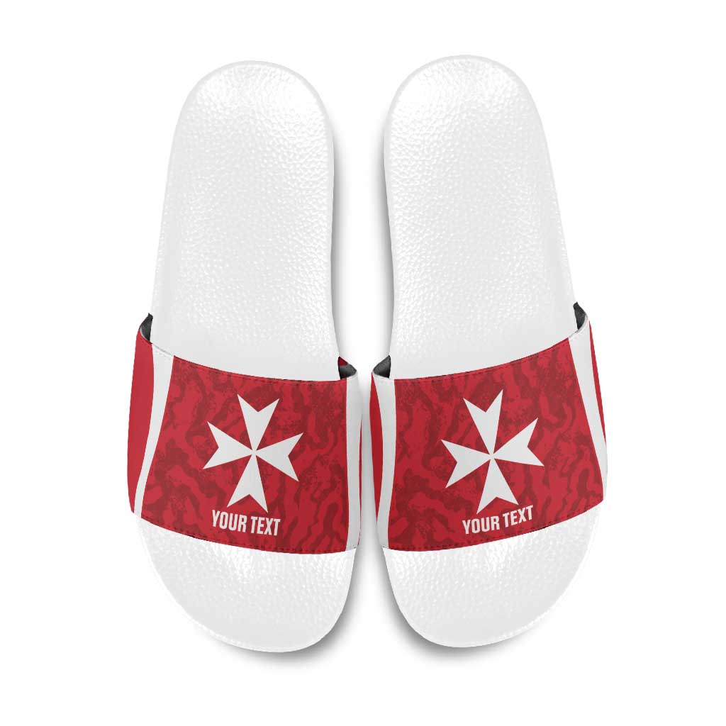 Malta Football Custom Slide Sandals Come One Reds - Wonder Print Shop