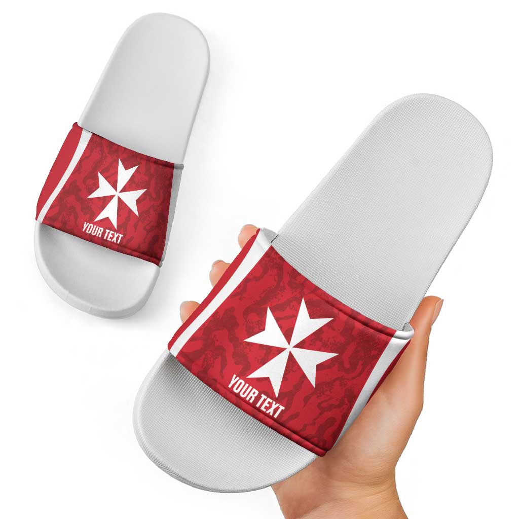Malta Football Custom Slide Sandals Come One Reds - Wonder Print Shop
