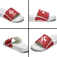 Malta Football Custom Slide Sandals Come One Reds - Wonder Print Shop