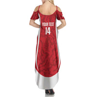 Malta Football Custom Summer Maxi Dress Come One Reds - Wonder Print Shop