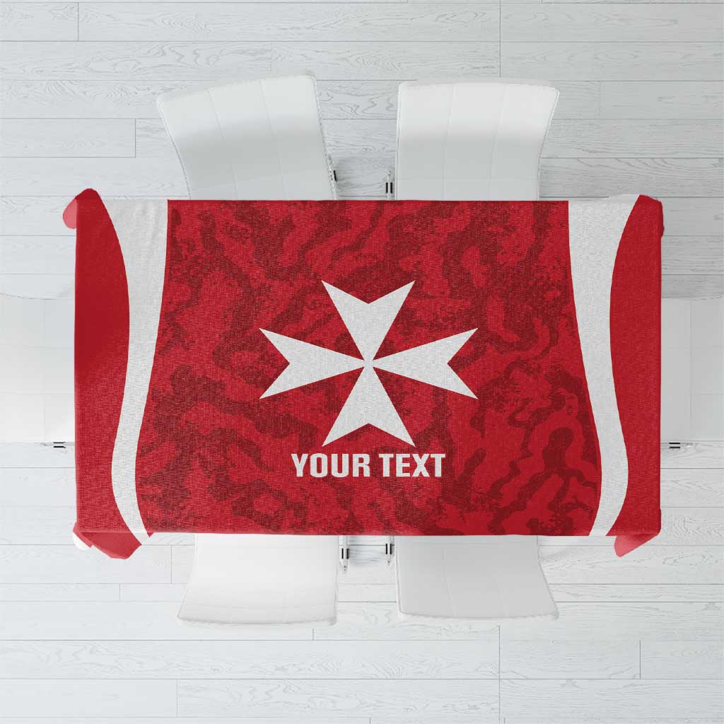 Malta Football Custom Tablecloth Come One Reds - Wonder Print Shop