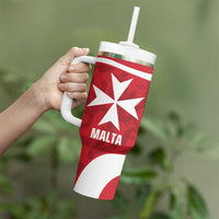 Malta Football Custom Tumbler With Handle Come One Reds - Wonder Print Shop