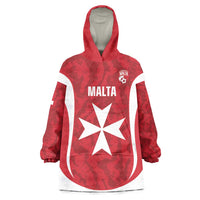 Malta Football Custom Wearable Blanket Hoodie Come One Reds - Wonder Print Shop