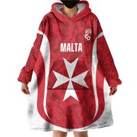 Malta Football Custom Wearable Blanket Hoodie Come One Reds - Wonder Print Shop