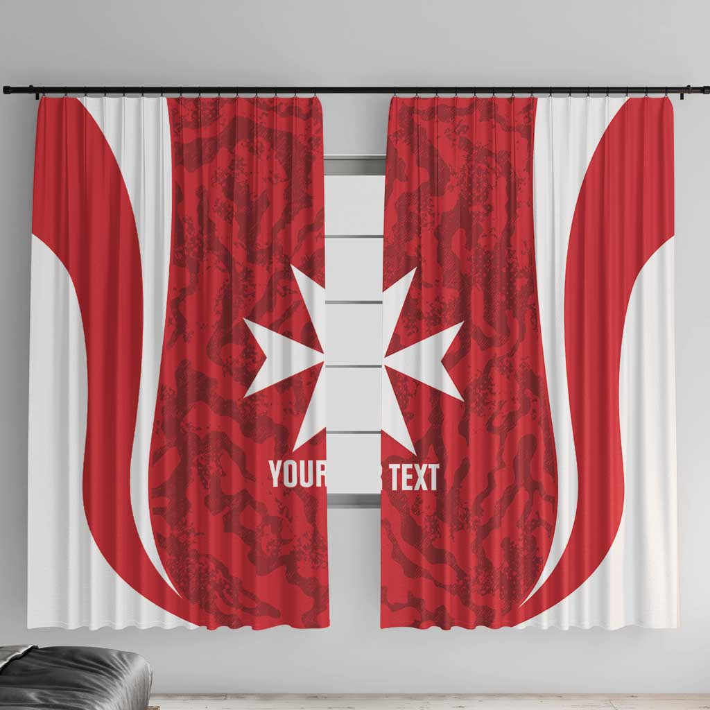 Malta Football Custom Window Curtain Come One Reds - Wonder Print Shop