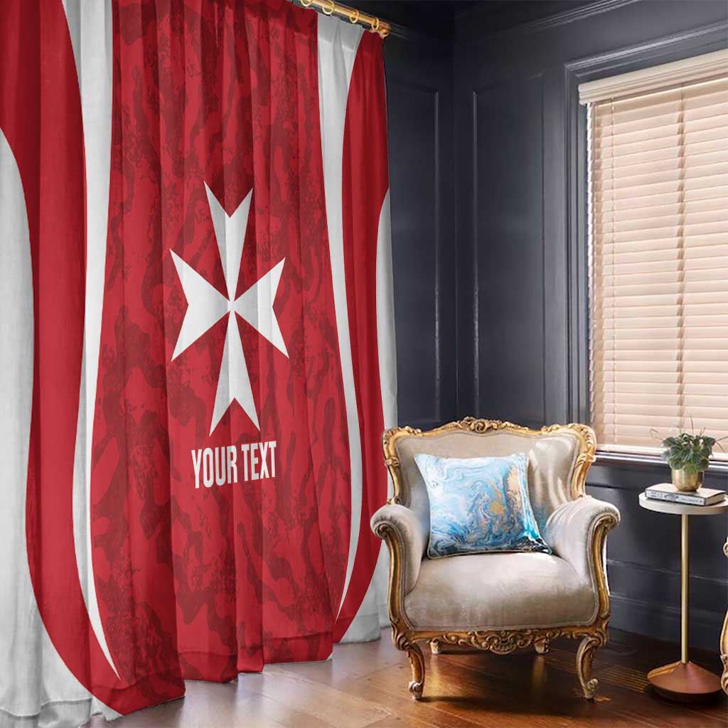 Malta Football Custom Window Curtain Come One Reds - Wonder Print Shop