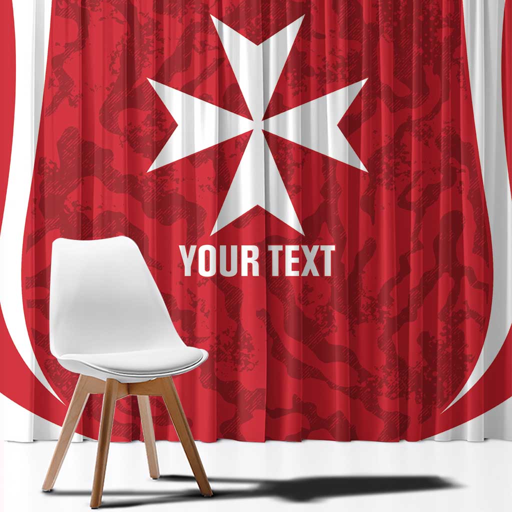 Malta Football Custom Window Curtain Come One Reds - Wonder Print Shop