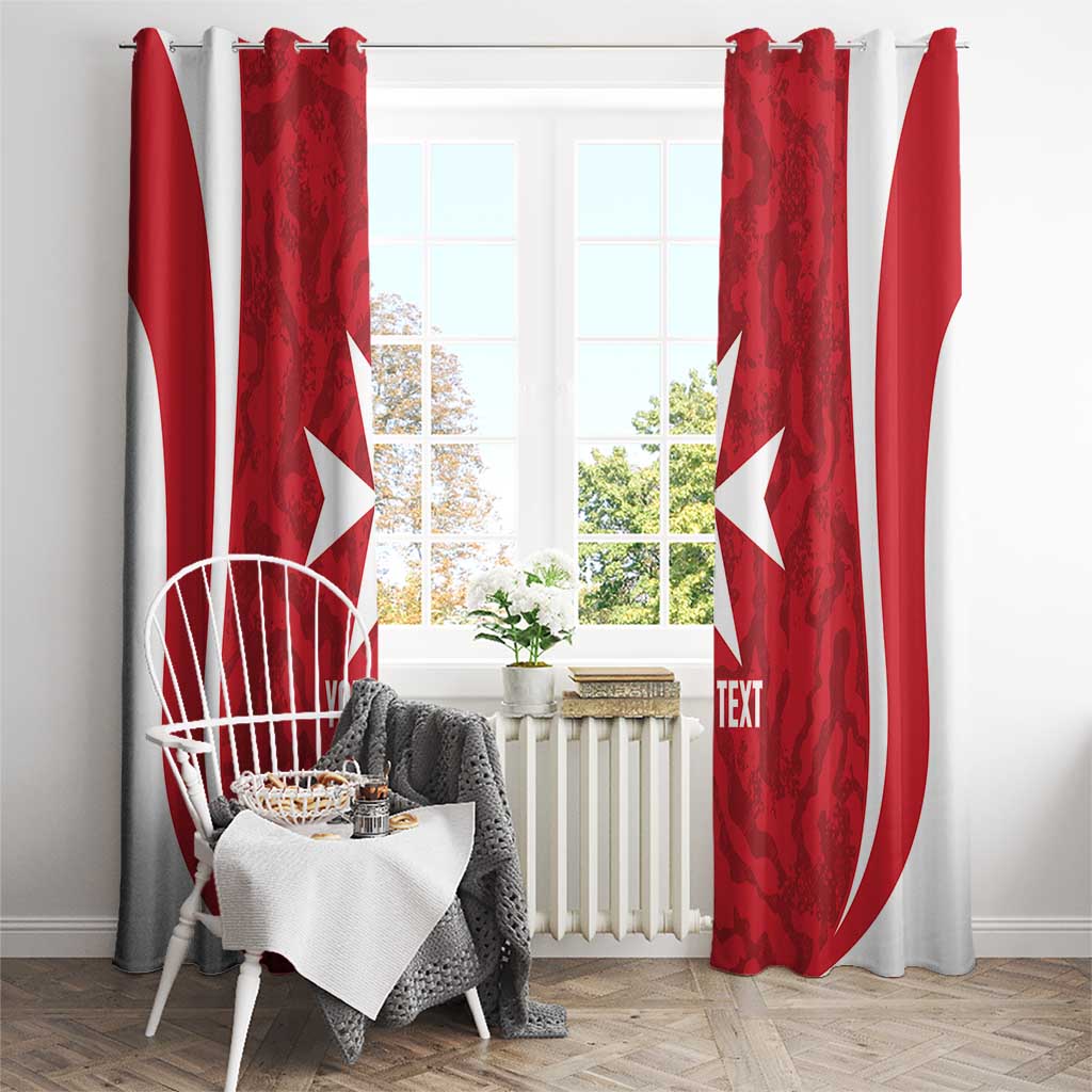 Malta Football Custom Window Curtain Come One Reds - Wonder Print Shop