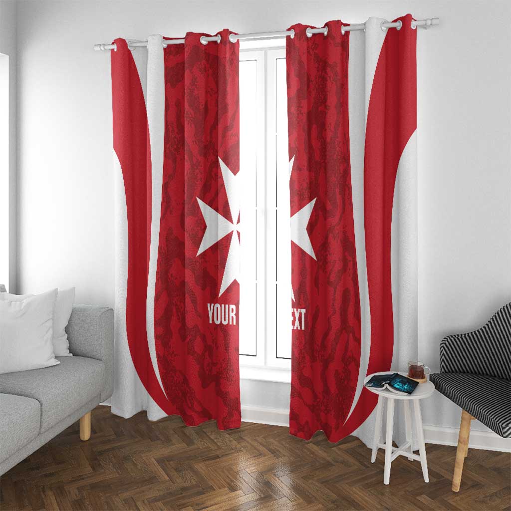Malta Football Custom Window Curtain Come One Reds - Wonder Print Shop