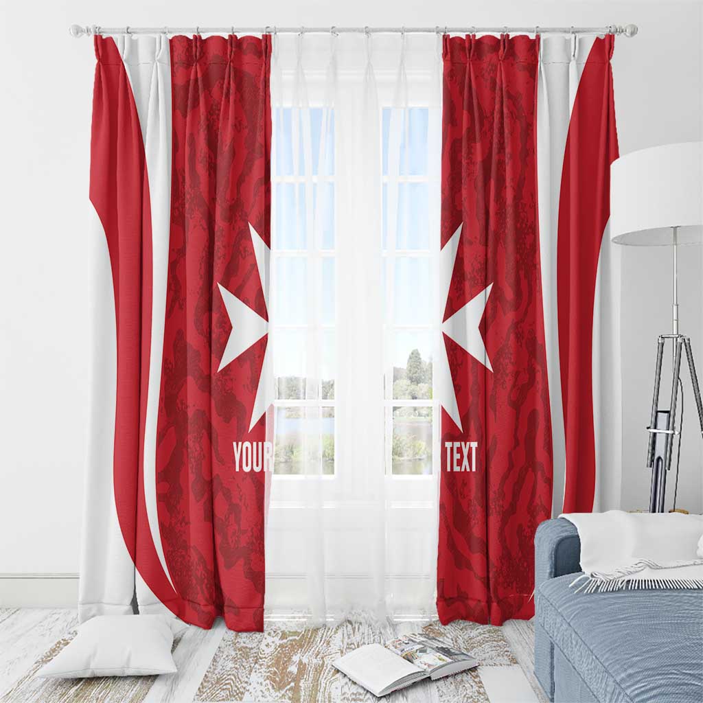 Malta Football Custom Window Curtain Come One Reds - Wonder Print Shop
