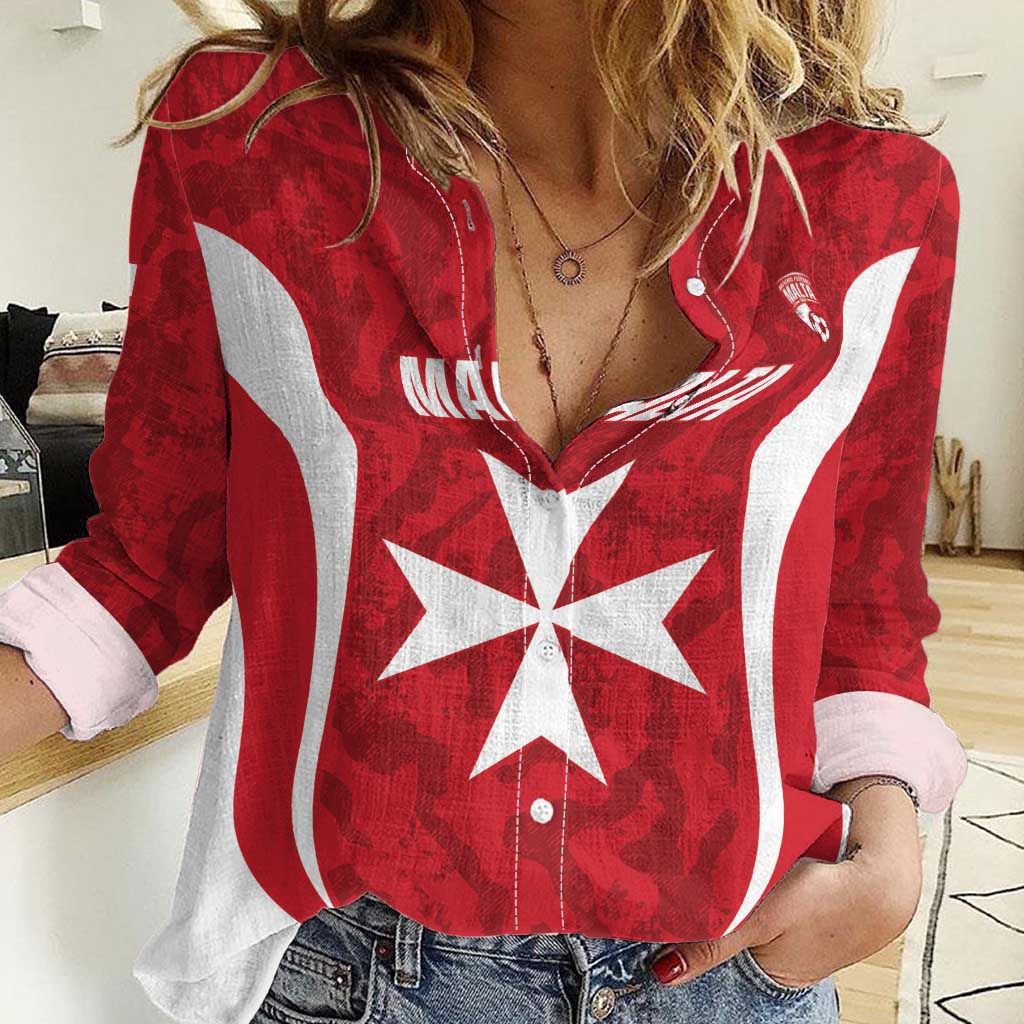 Malta Football Custom Women Casual Shirt Come One Reds - Wonder Print Shop