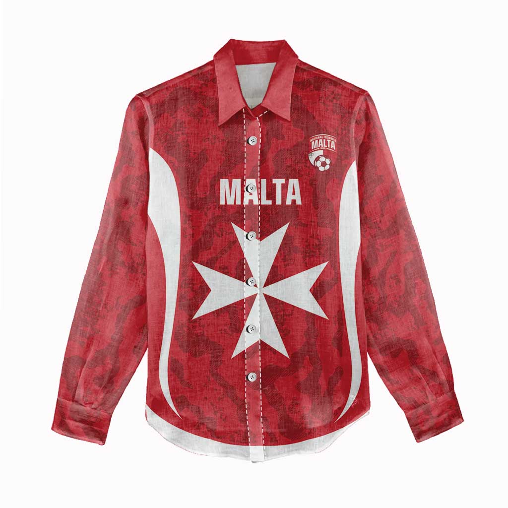 Malta Football Custom Women Casual Shirt Come One Reds - Wonder Print Shop