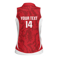 Malta Football Custom Women Sleeveless Polo Shirt Come One Reds - Wonder Print Shop