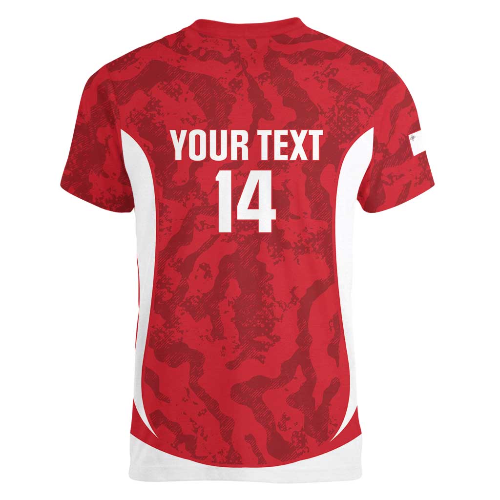 Malta Football Custom Women V-Neck T-Shirt Come One Reds - Wonder Print Shop