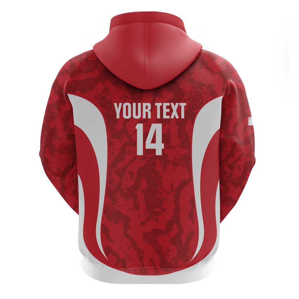 Malta Football Custom Zip Hoodie Come One Reds - Wonder Print Shop