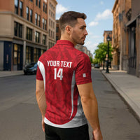 Malta Football Custom Zipper Polo Shirt Come One Reds - Wonder Print Shop