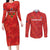 Custom Cayman Islands Football Couples Matching Long Sleeve Bodycon Dress and Long Sleeve Button Shirt 2025 Go Champions