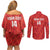 Custom Cayman Islands Football Couples Matching Off Shoulder Short Dress and Long Sleeve Button Shirt 2025 Go Champions