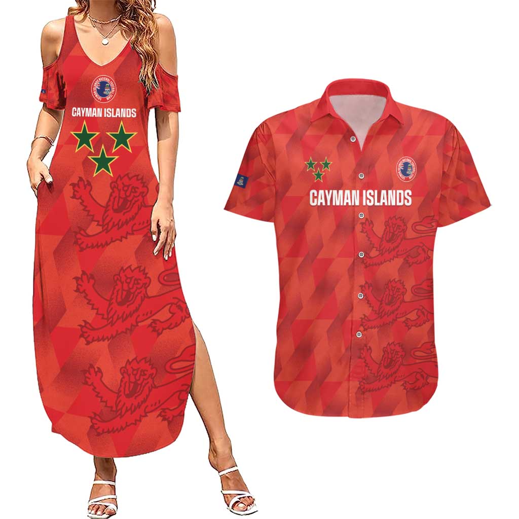Custom Cayman Islands Football Couples Matching Summer Maxi Dress and Hawaiian Shirt 2025 Go Champions