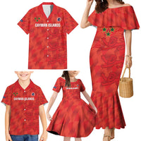 Custom Cayman Islands Football Family Matching Mermaid Dress and Hawaiian Shirt 2025 Go Champions - Wonder Print Shop