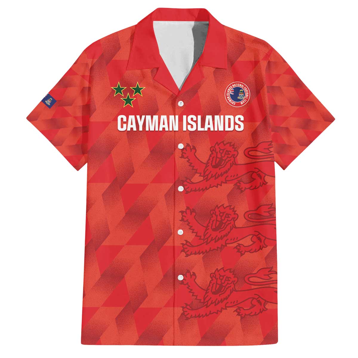 Custom Cayman Islands Football Family Matching Off The Shoulder Long Sleeve Dress and Hawaiian Shirt 2025 Go Champions