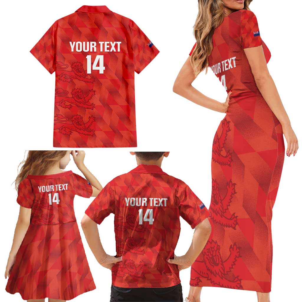 Custom Cayman Islands Football Family Matching Short Sleeve Bodycon Dress and Hawaiian Shirt 2025 Go Champions - Wonder Print Shop