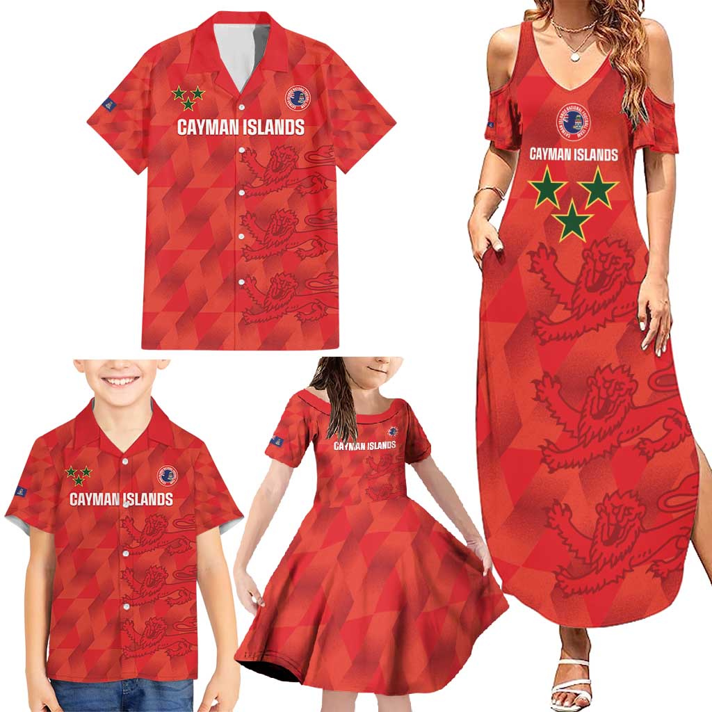 Custom Cayman Islands Football Family Matching Summer Maxi Dress and Hawaiian Shirt 2025 Go Champions - Wonder Print Shop