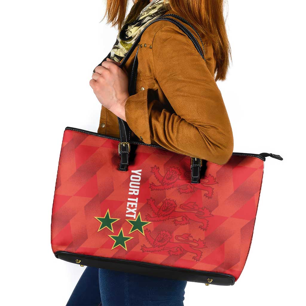 Custom Cayman Islands Football Leather Tote Bag 2025 Go Champions