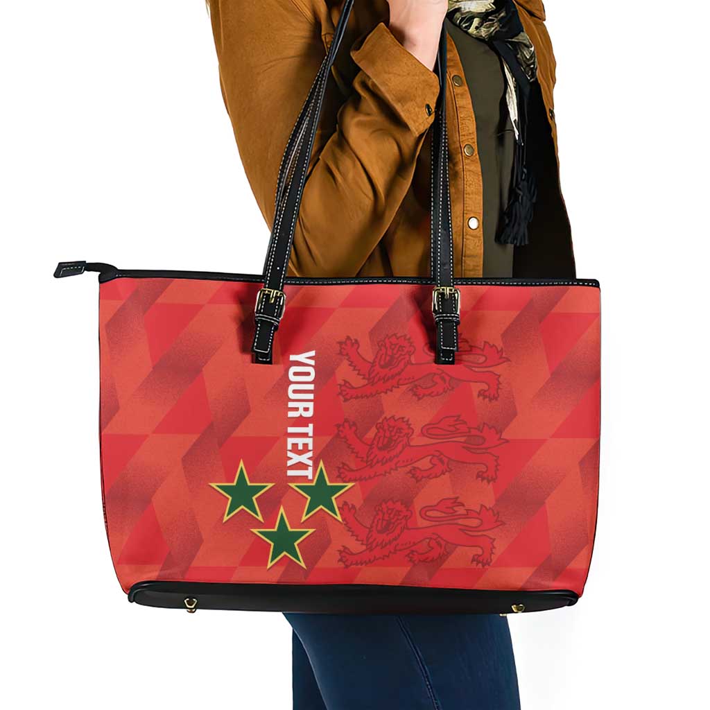 Custom Cayman Islands Football Leather Tote Bag 2025 Go Champions