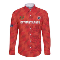 Custom Cayman Islands Football Long Sleeve Button Shirt 2025 Go Champions
