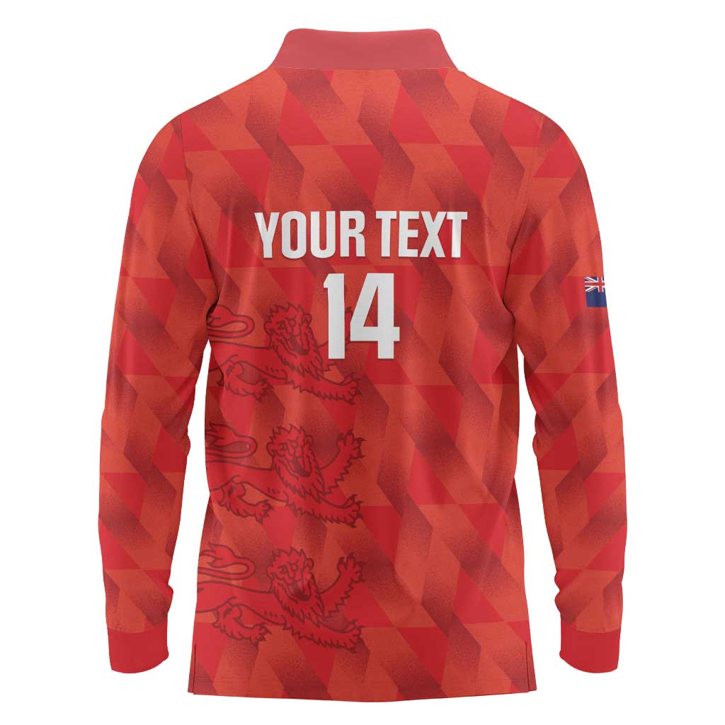 Custom Cayman Islands Football Long Sleeve Polo Shirt 2025 Go Champions - Wonder Print Shop