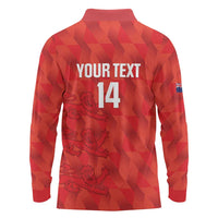 Custom Cayman Islands Football Long Sleeve Polo Shirt 2025 Go Champions - Wonder Print Shop