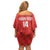 Custom Cayman Islands Football Off Shoulder Short Dress 2025 Go Champions - Wonder Print Shop