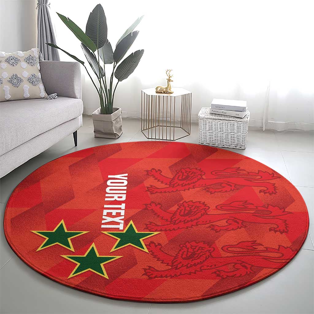 Custom Cayman Islands Football Round Carpet 2025 Go Champions - Wonder Print Shop