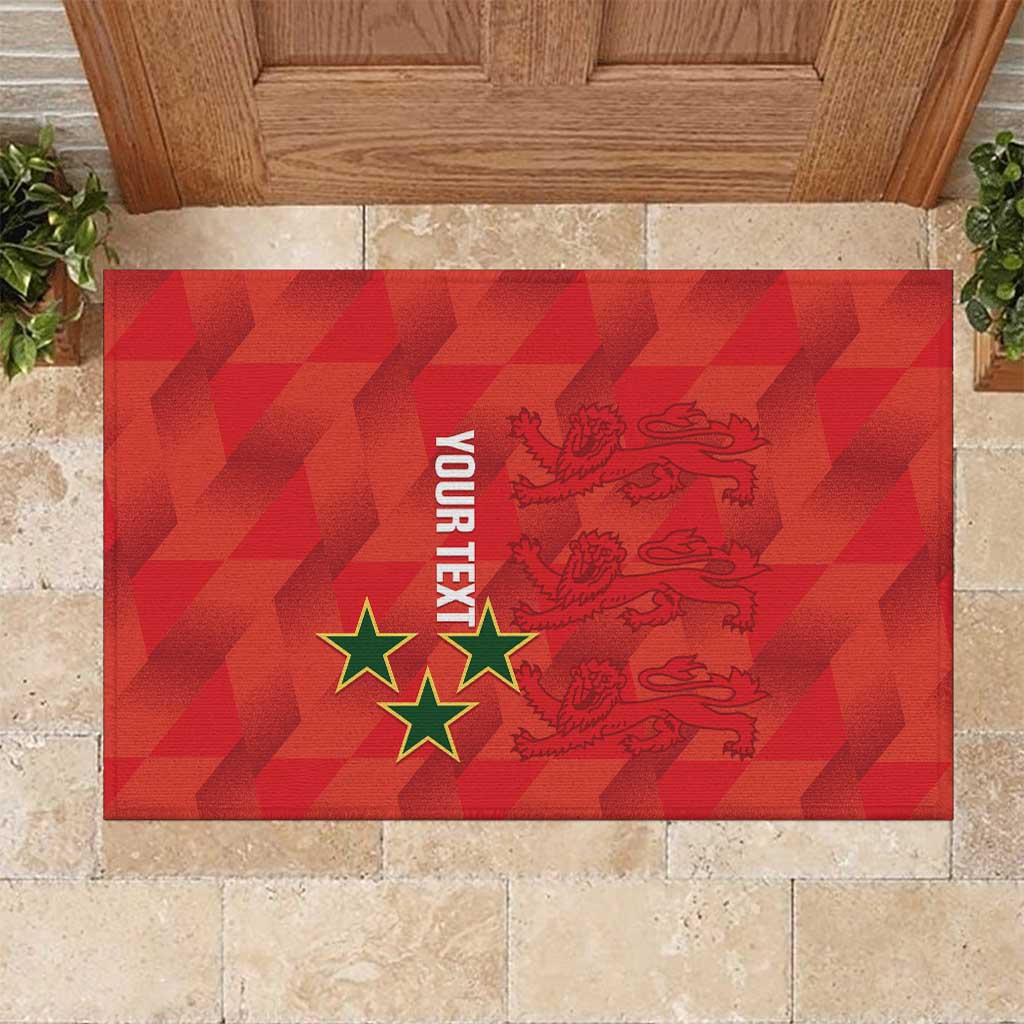 Custom Cayman Islands Football Rubber Doormat 2025 Go Champions - Wonder Print Shop